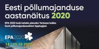 Oktoobri keskel toimub Eesti Põllumajanduse Aastanäitus EPA2020